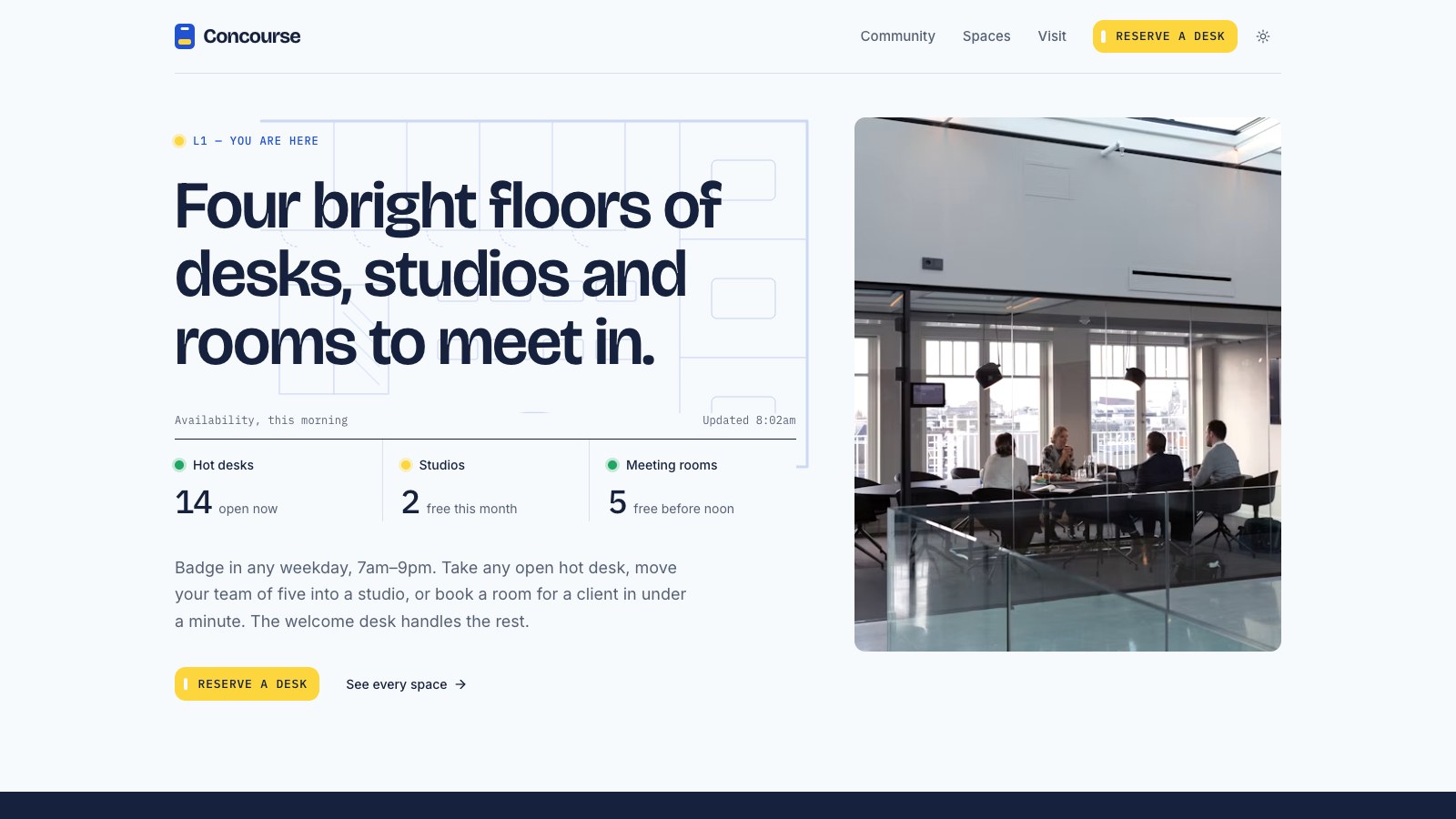 Concourse screenshot 1