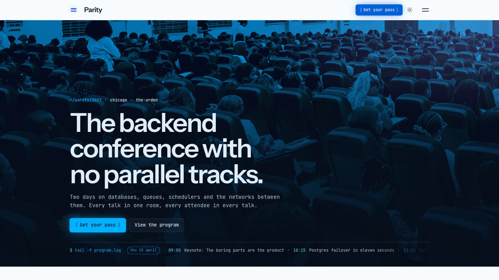 Parity screenshot 2