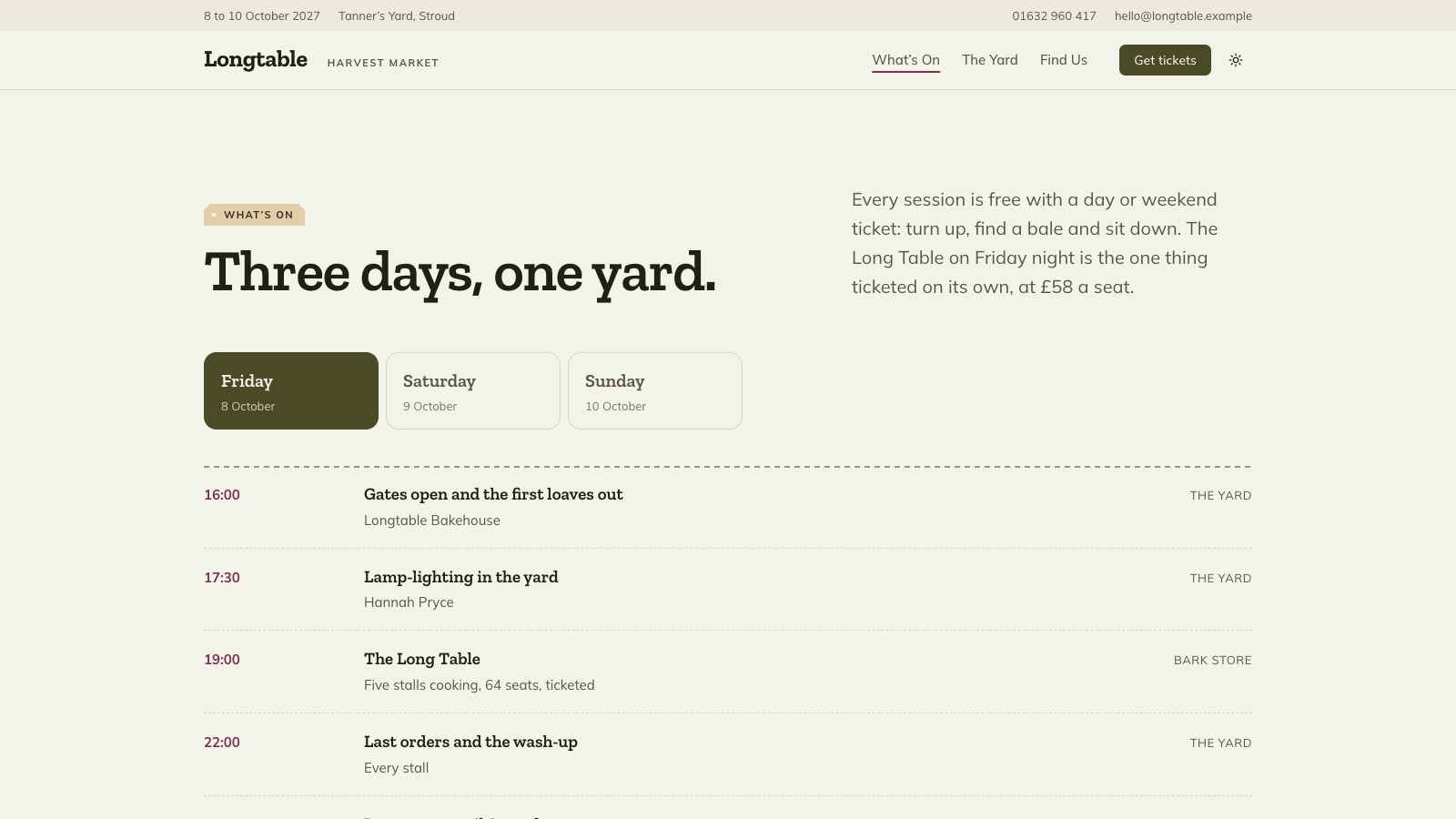 Longtable screenshot 3